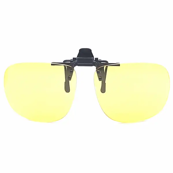 60mm Navigator Yellow Lens Flip-Up Clip-On Sunglasses