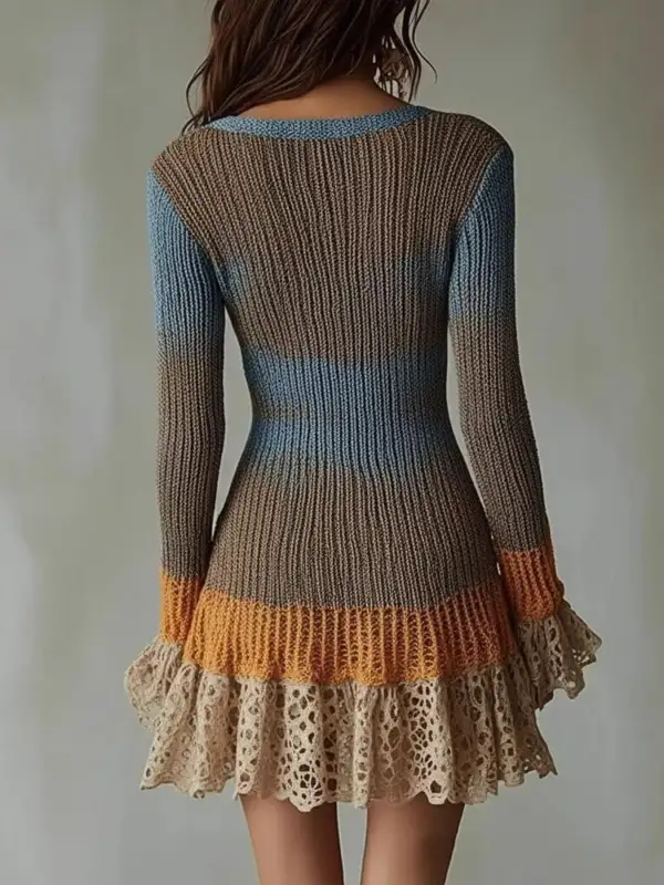 Elegant V Neck Casual Dress