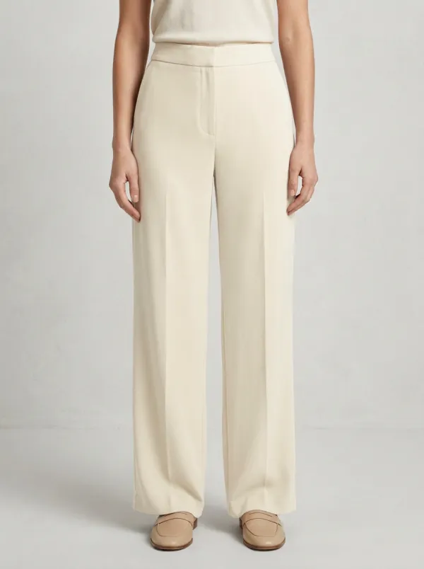 Relaxed High-Waisted Wide-Leg Trousers