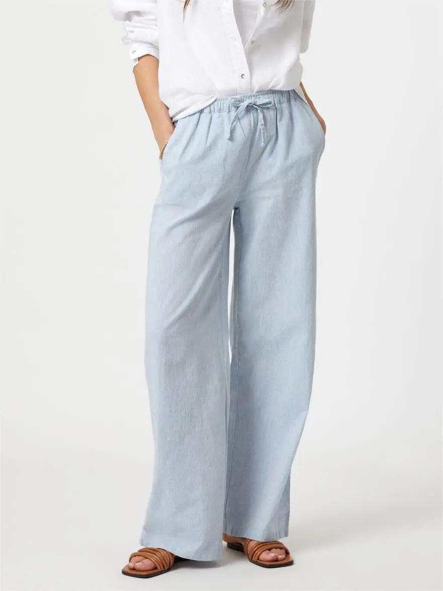 Straight Leg Cotton Pants