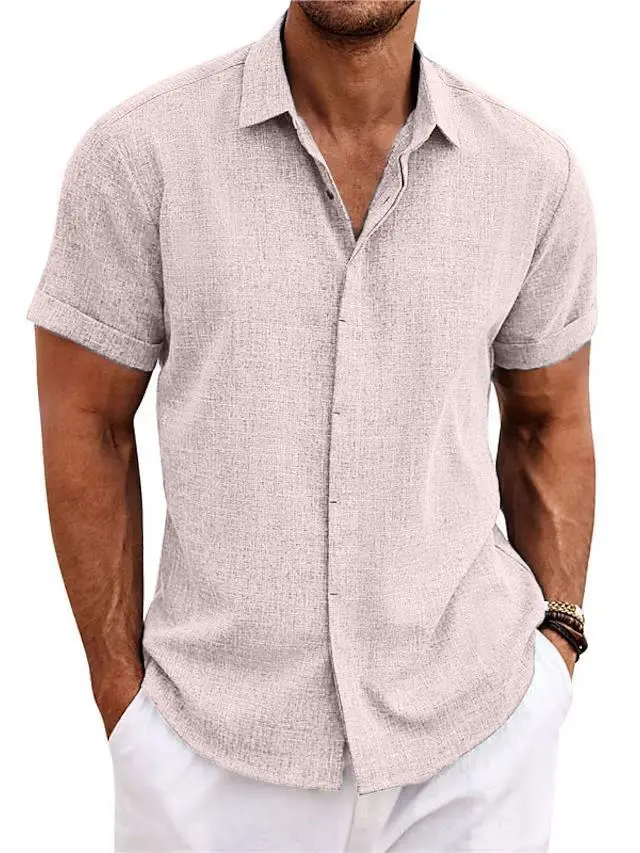 Cotton Linen Short Sleeve Shirt