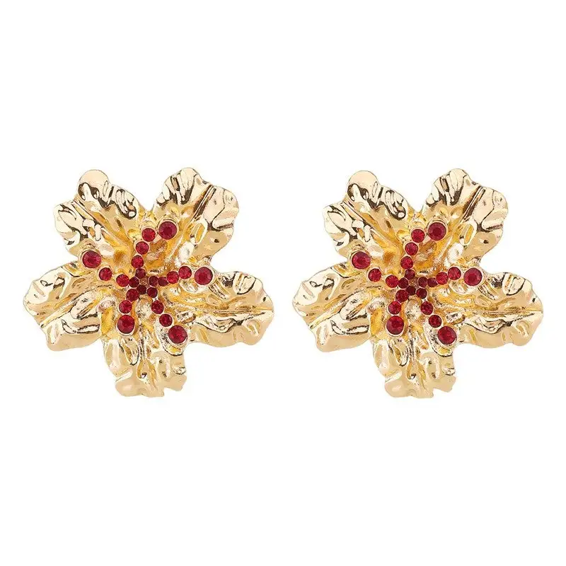 Retro Floral Statement Earrings