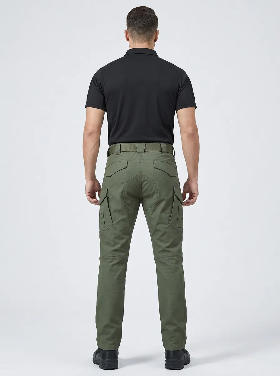Men's Tactical D-Ring Zip-Utility-Pocket Reinforced-Knee Reinforced-Stitching Cargo Pants
