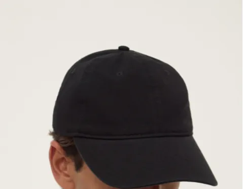Black Cotton Everyday Cap