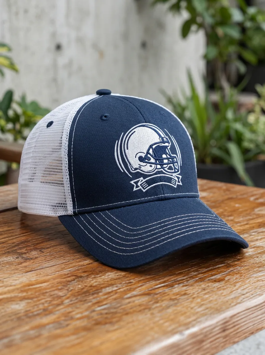 Men's Heritage Football Fan Helmet Graphic Printed Mesh Trucker Hat