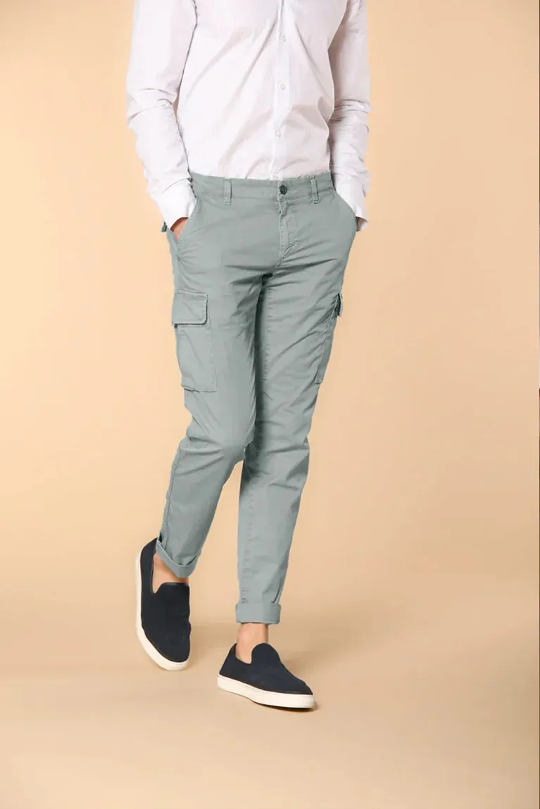 Men's Lightweight Cotton Twill Slim Fit Sky Blue Overalls
