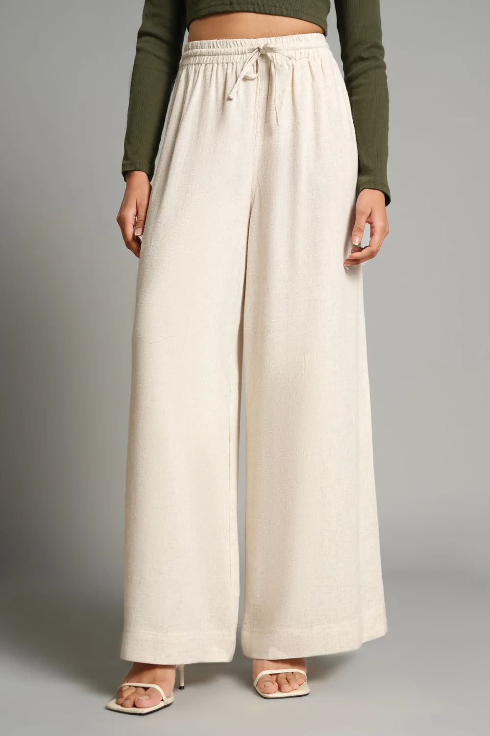 Casual Style Wide-Leg Pants