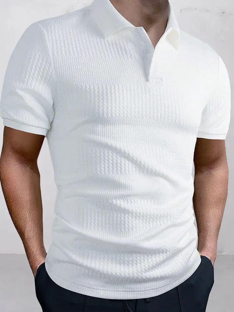 Jacquard Textured Polo Shirt