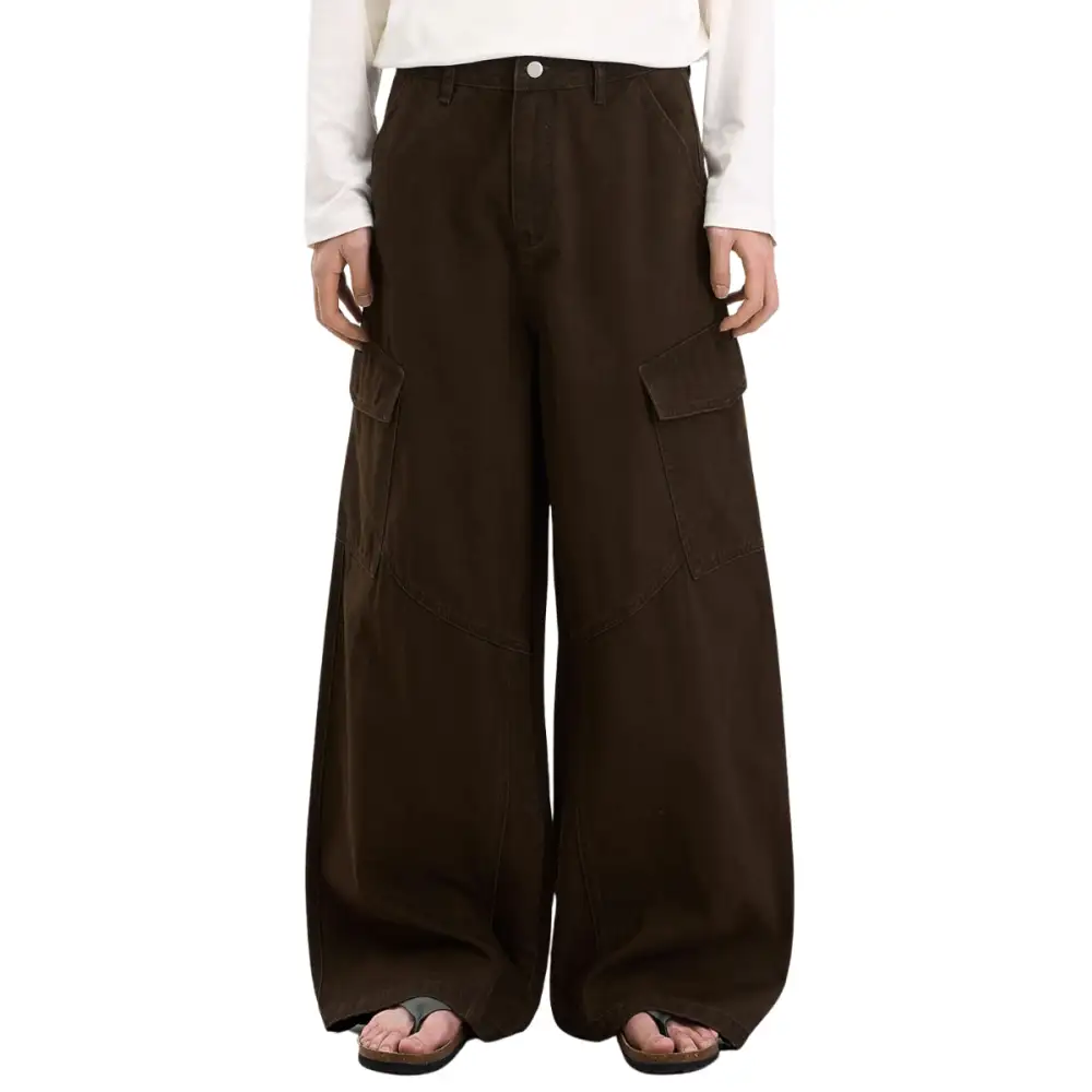 Straight Leg Baggy Paneled Cargo Pants