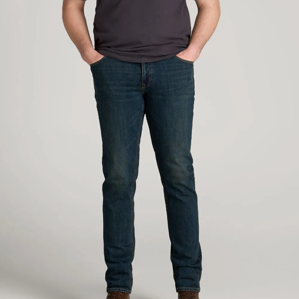 Men's Modern Tapered Fleece Cotton Jeans