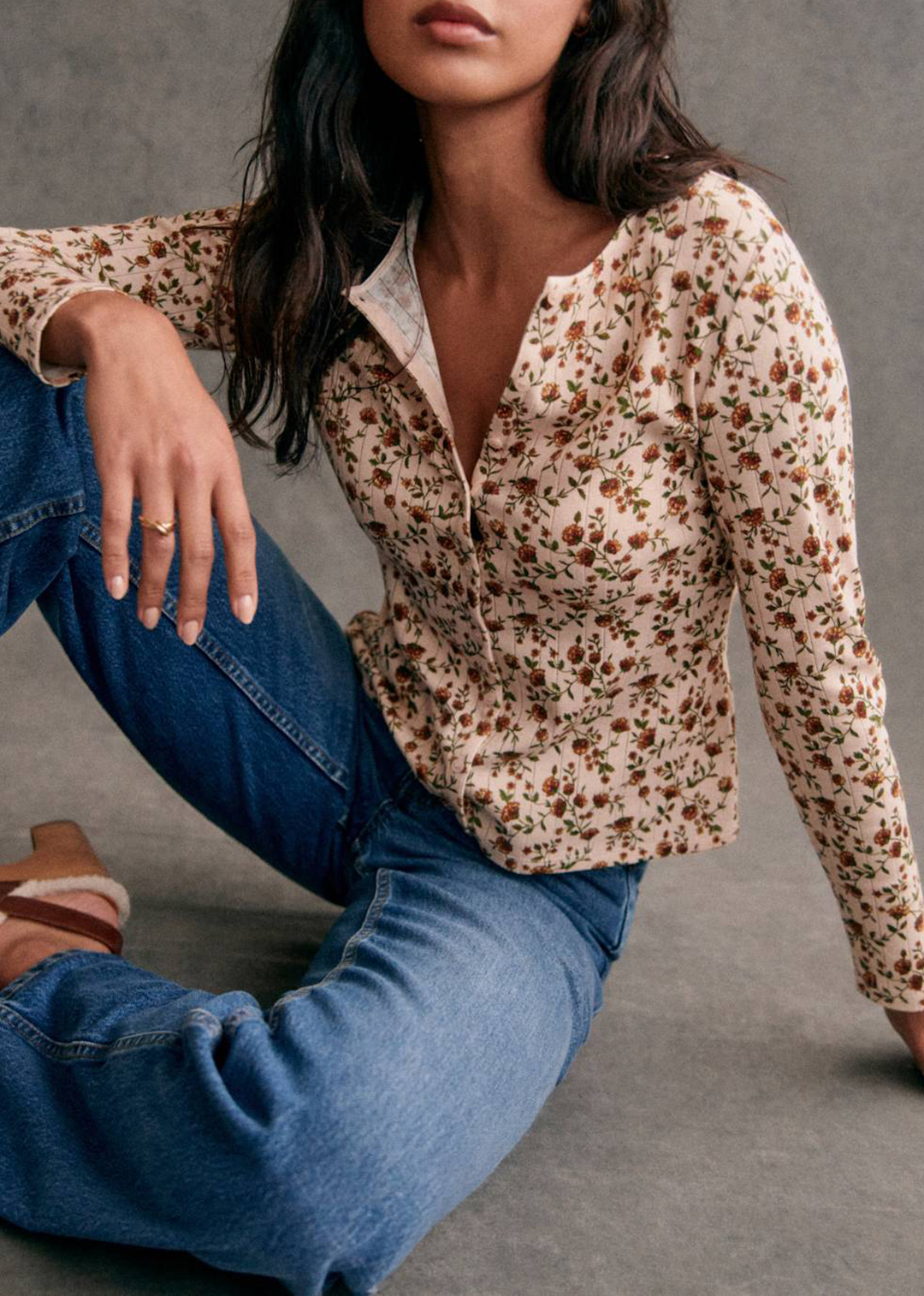 Floral Long Sleeved Cardigan