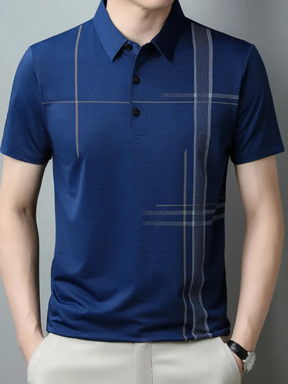 Casual Short Sleeve Collared Polo Shirt