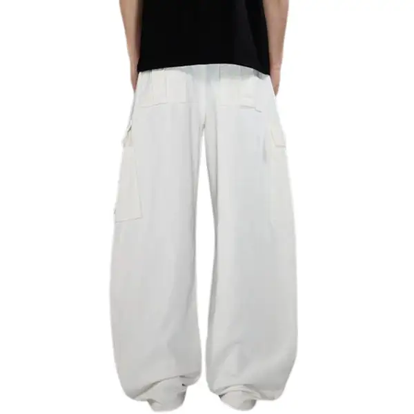 Barrel Leg Cargo Utility Men's Casual Pants