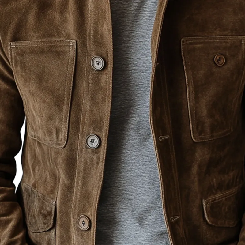 Suede Utility Pocket Jacket