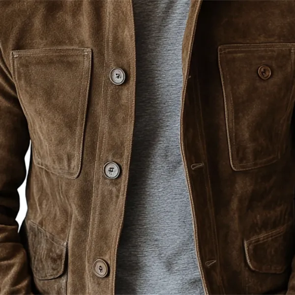 Suede Utility Pocket Jacket
