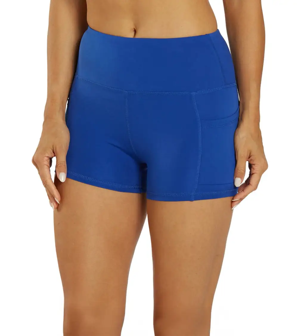 High Waist Side Pocket Yoga Shorts