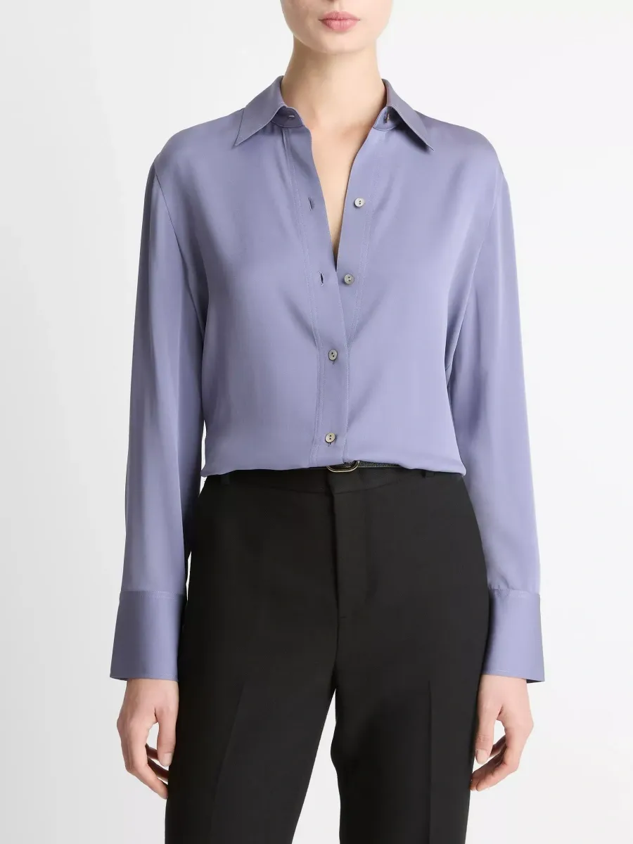 Silk Button-Down Shirt