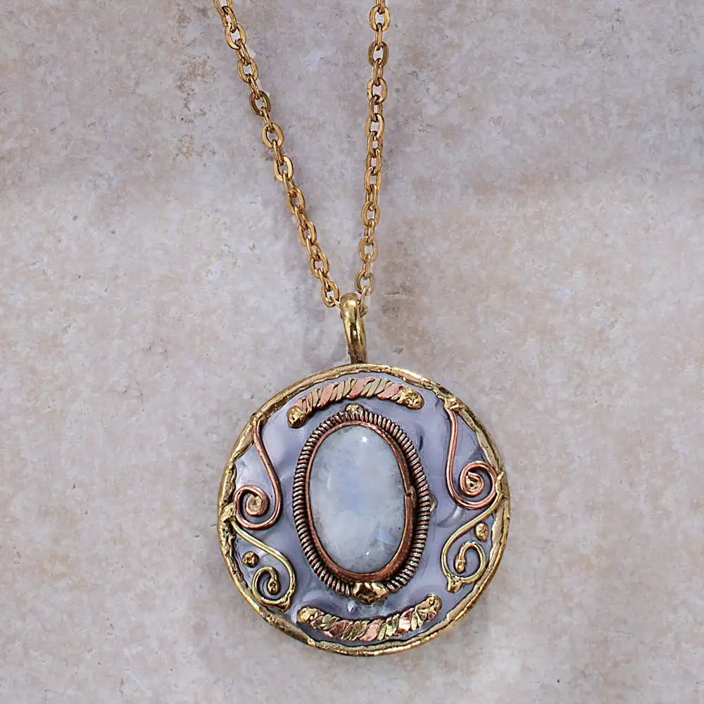 Brass Heart Pendant Necklace