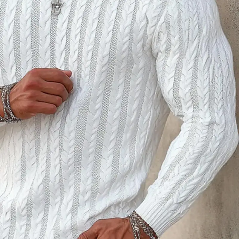 Structured Knit Pullover Sweater