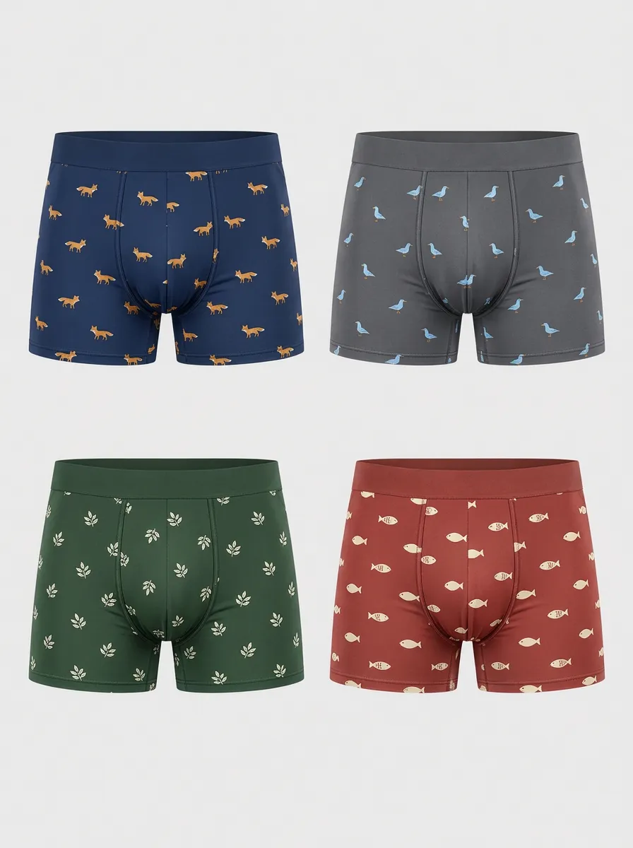 Men's Ridge Woodland Animal Boxer Briefs 9-Pack