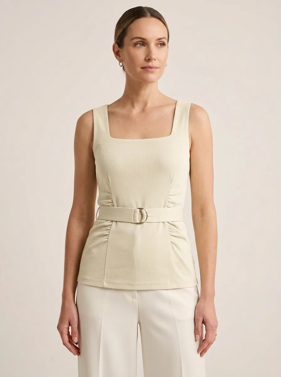Square-Neck Tank Top