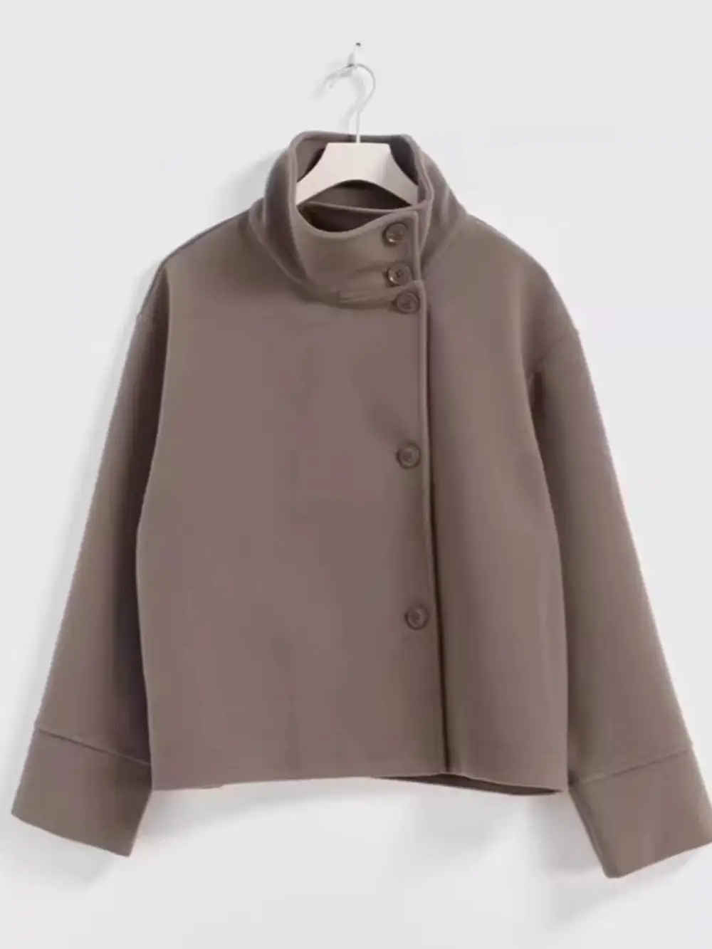 Wool Blend Long Sleeve Outerwear