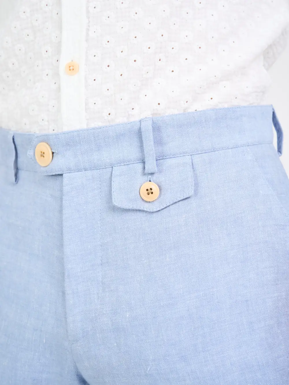 Blue Casual Style Trousers