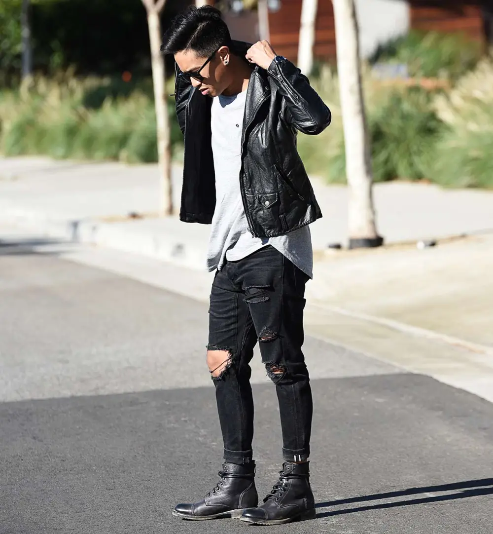 Back Zip Welted Rugged Heritage Ankle Boots