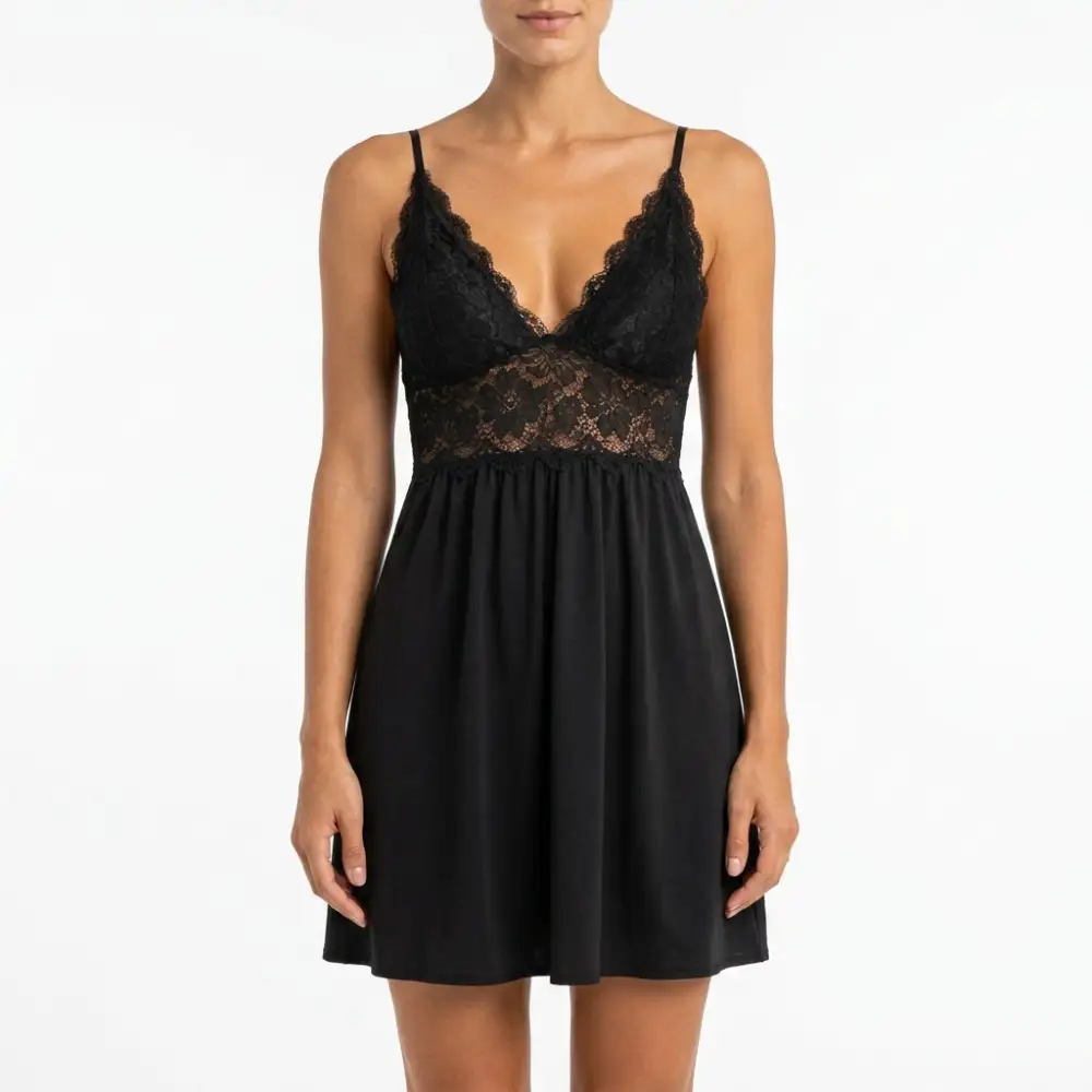 Lace Draped Casual Dress