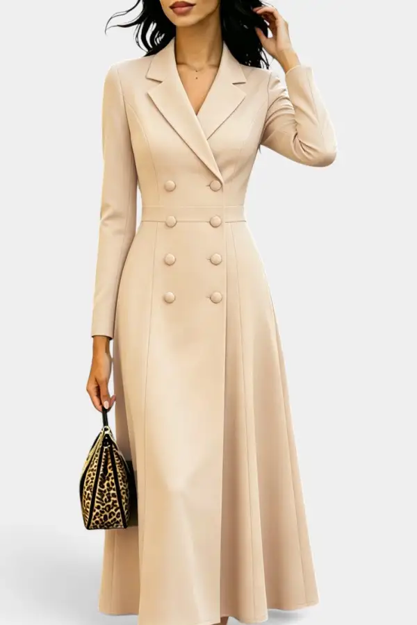 Blazer-Style Maxi Dress