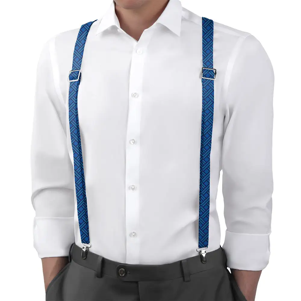 Basketweave Geo Pattern Suspenders