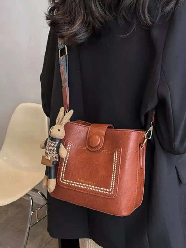 Women's Sleek Faux Leather Crossbody Bag