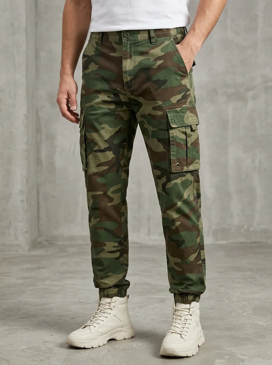 Outdoor-Utility Camouflage Military-Inspired Camouflage Cargo Pants