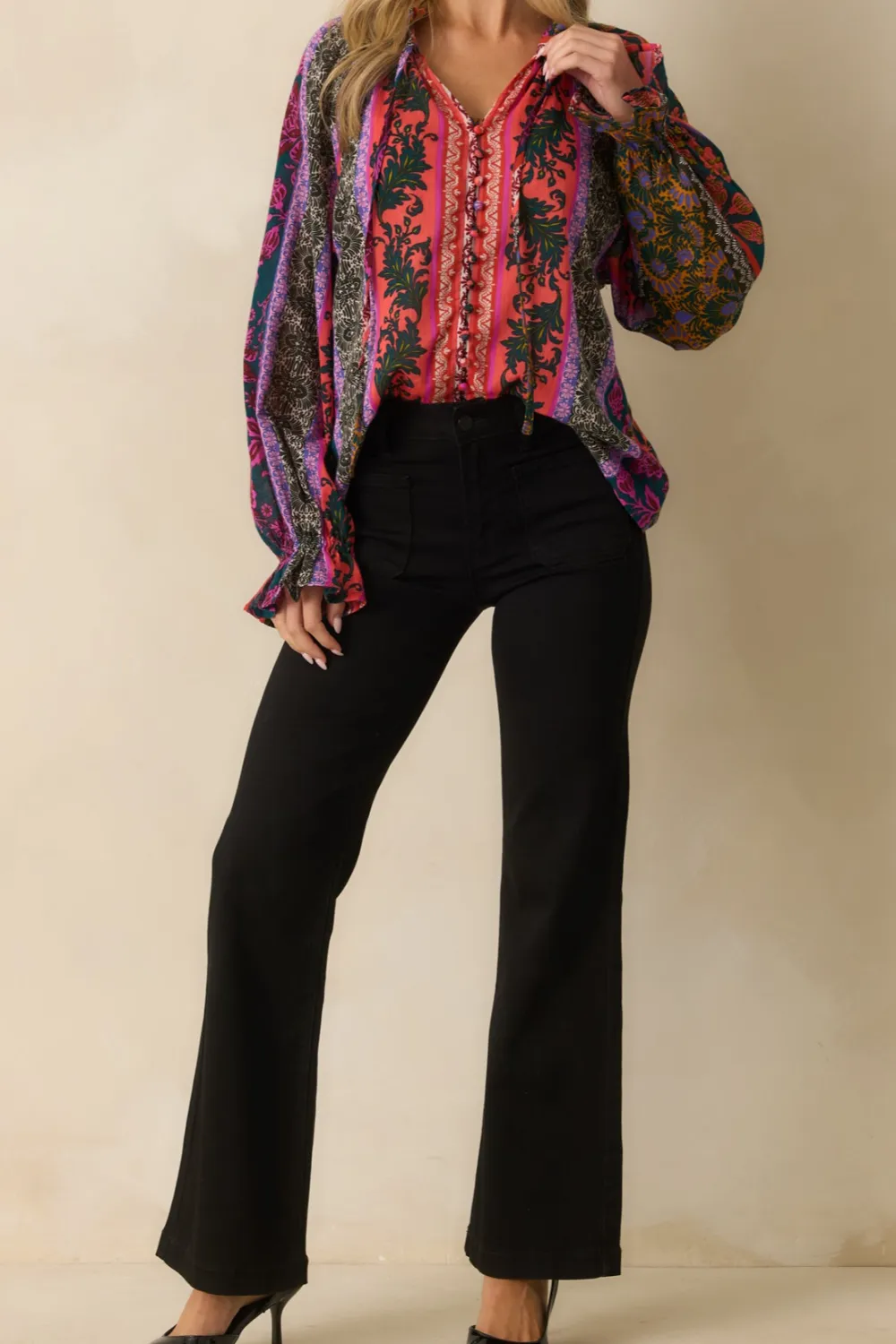 Let You Down Cotton High Waisted Flare Jeans