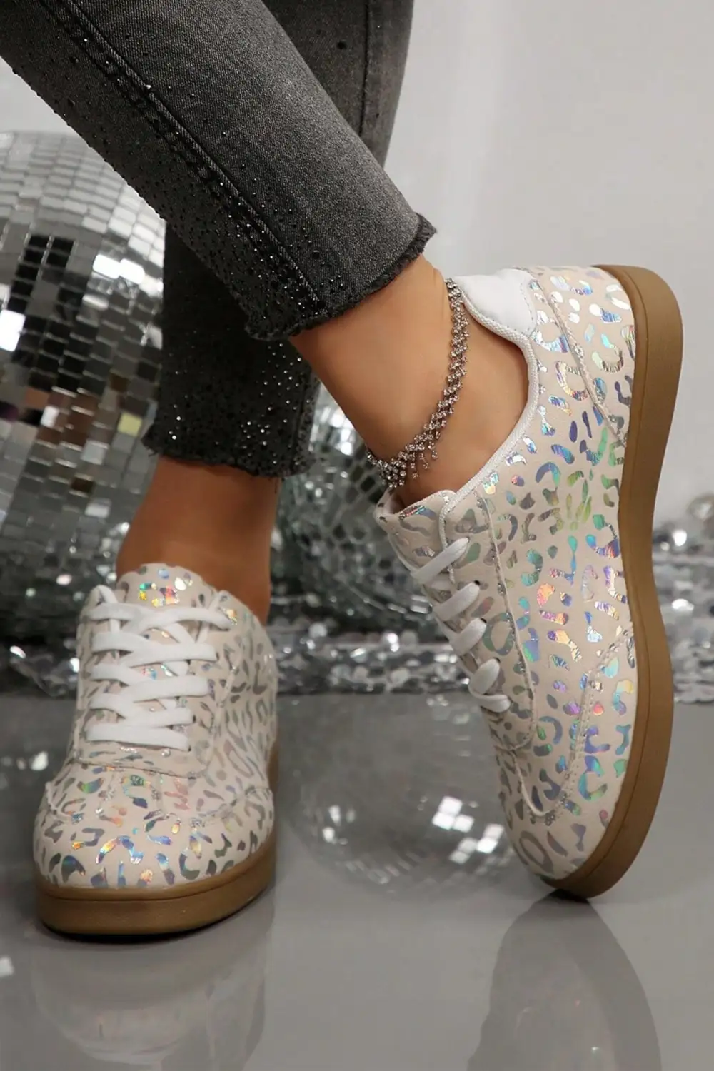 Active Leopard Print Sneakers