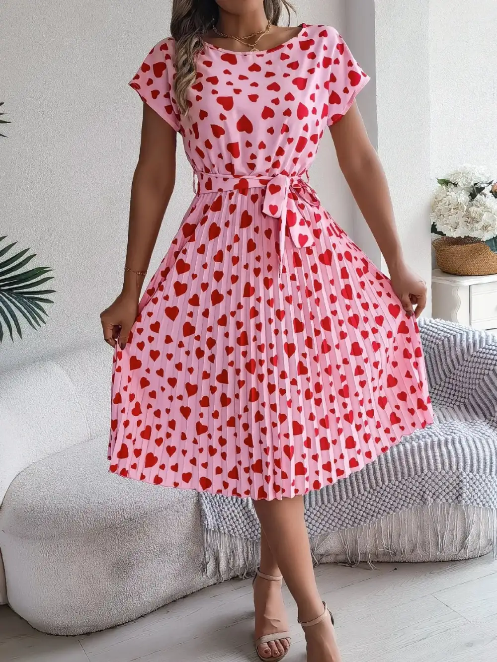 Everyday Tie Detail High Waist Dress