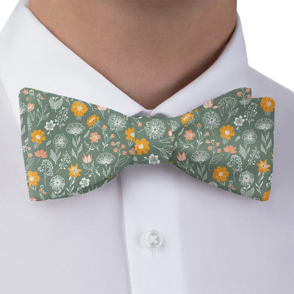 Modern Floral Bow Tie