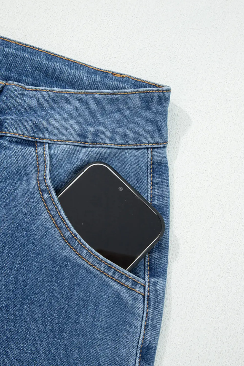 Soft Textured Denim Jeans