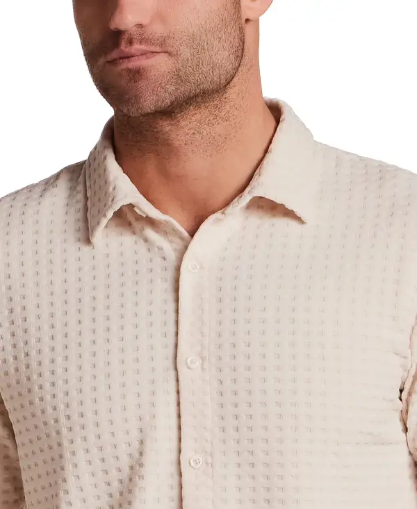 Men's Textured Polo Shirt