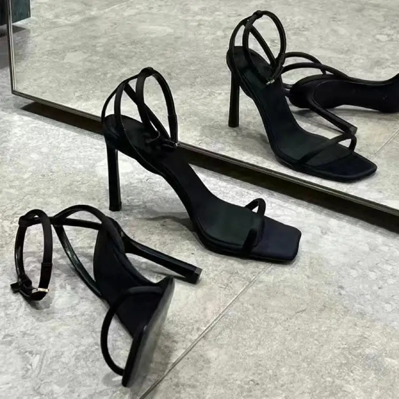 Open Front Stiletto Sandals