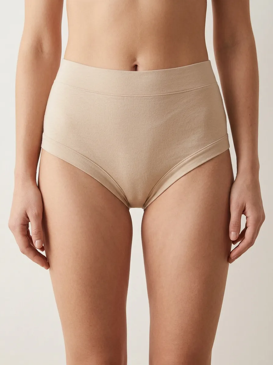 Classic High-Waisted Solid Look Women's Panties