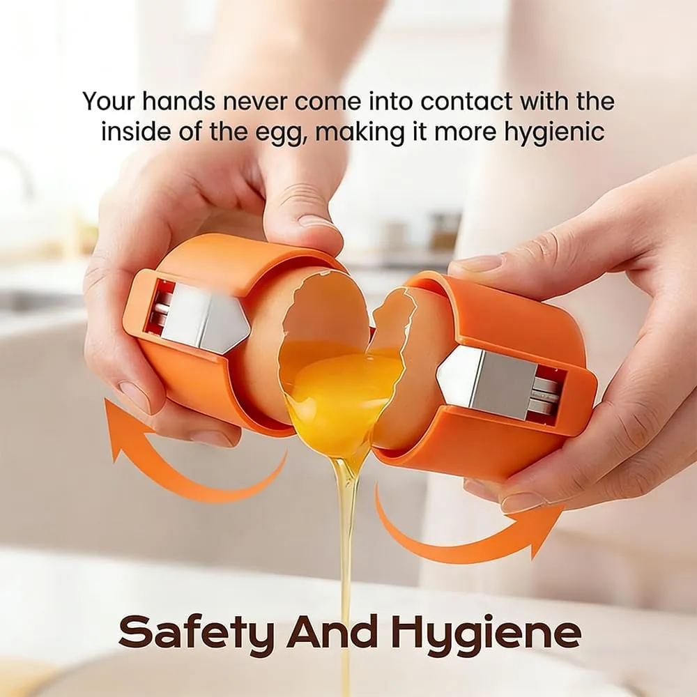 New Egg Shell Opener Egg Cracker Tool Stainless Steel, Multifunctional Egg Shell Opener for Raw Or Hard-Boiled Eggs, Kitchen Gadget for Cooking Baking