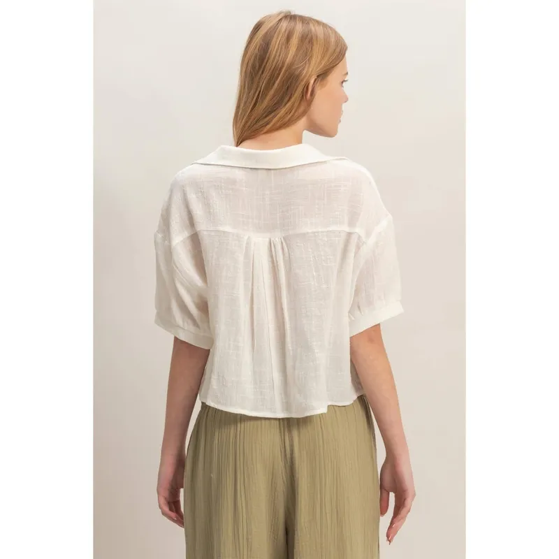Textured Button-Up Shirt