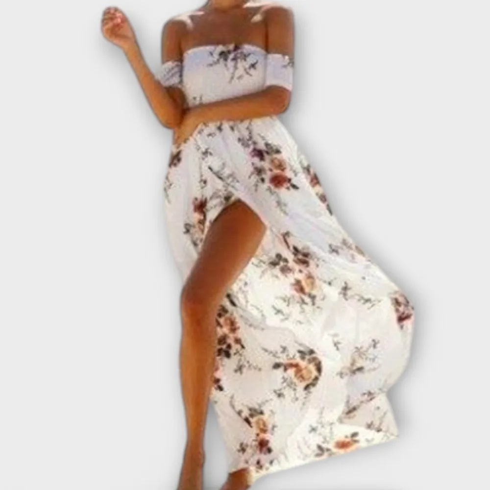 Floral Boho Flowing Midi Dress
