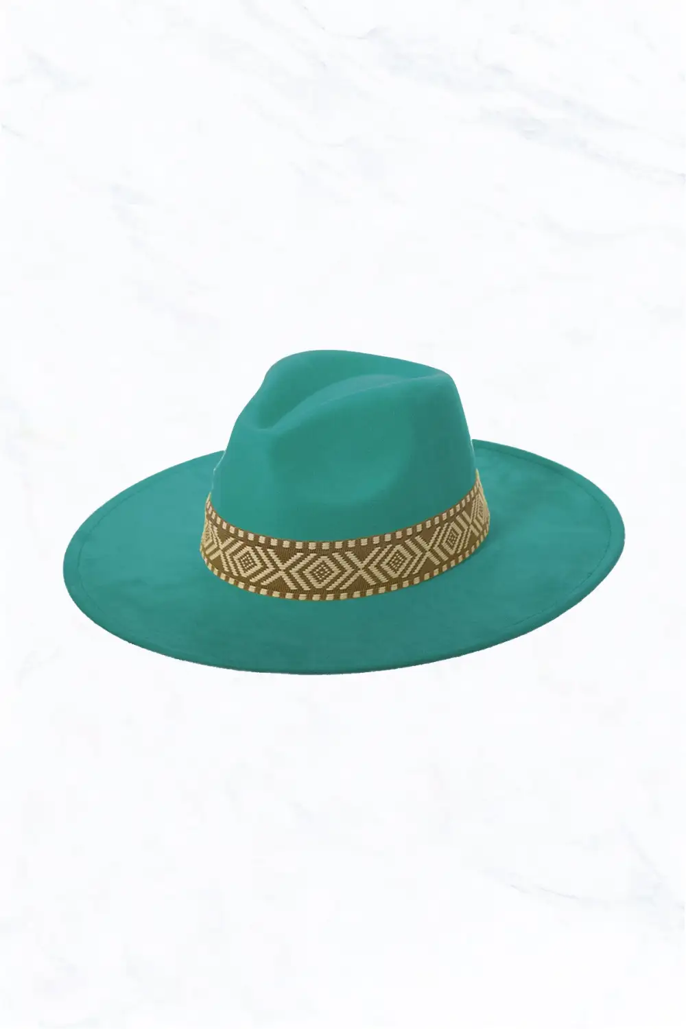 Suede Large Eaves Peach Top Fedora Hat