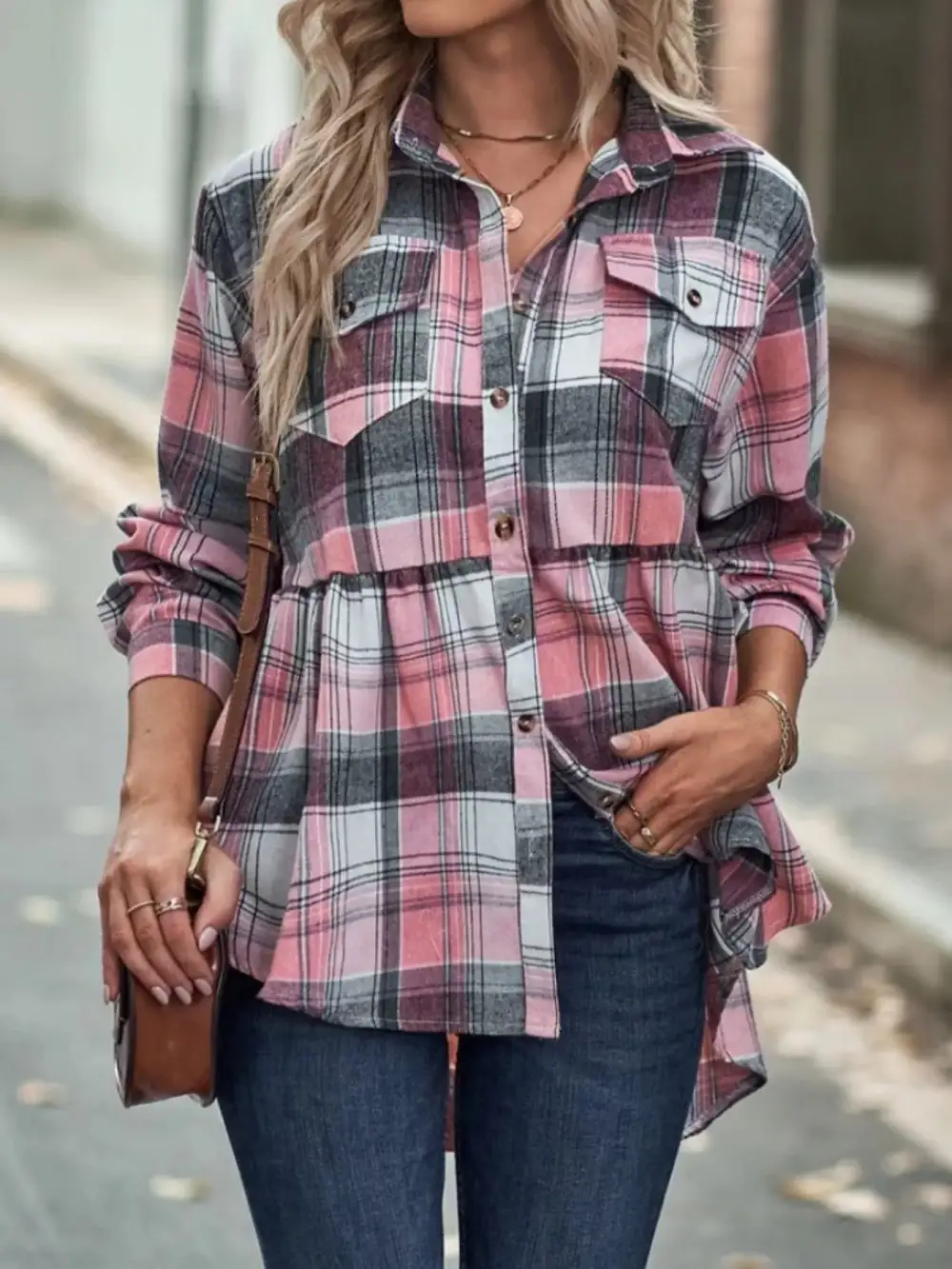 Everyday Plaid Button Down Long Sleeve Shirt