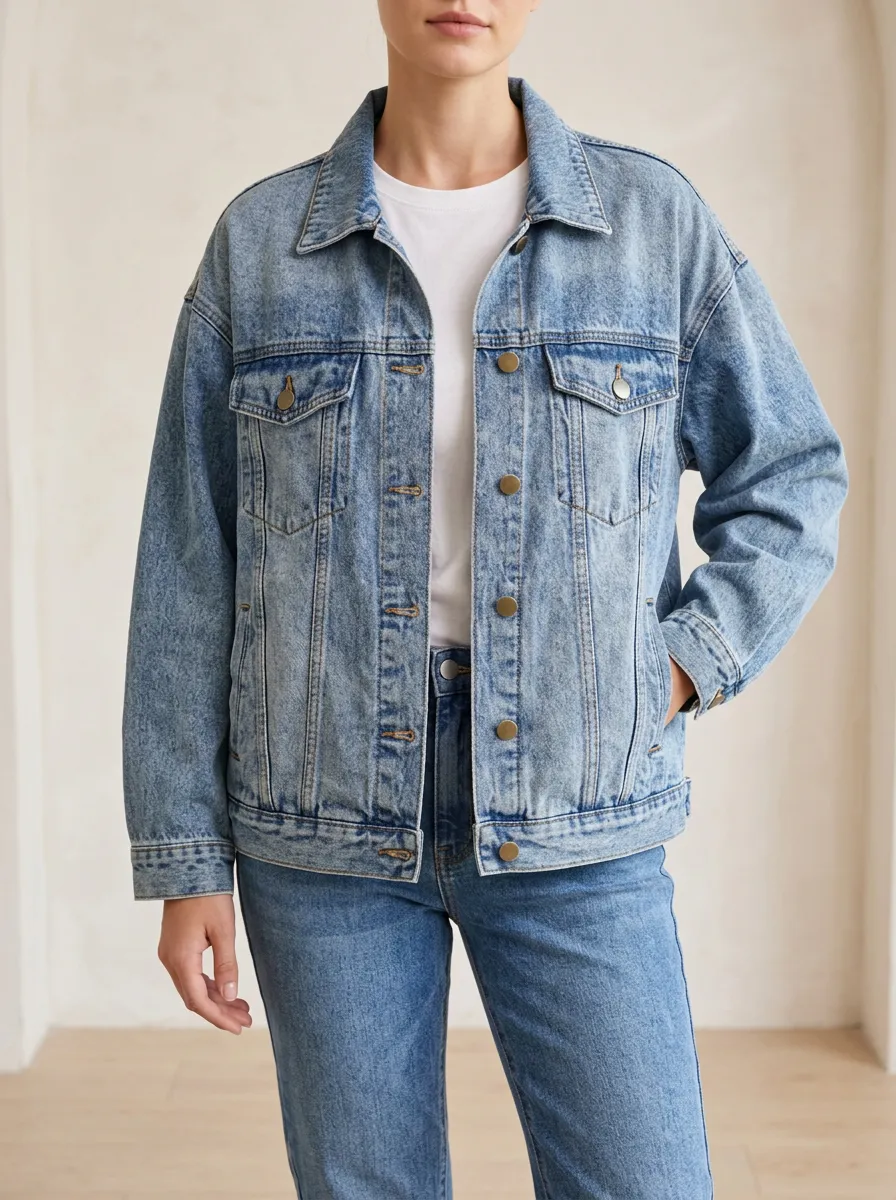 Women's Denim Layering Jacket for Everyday Wear