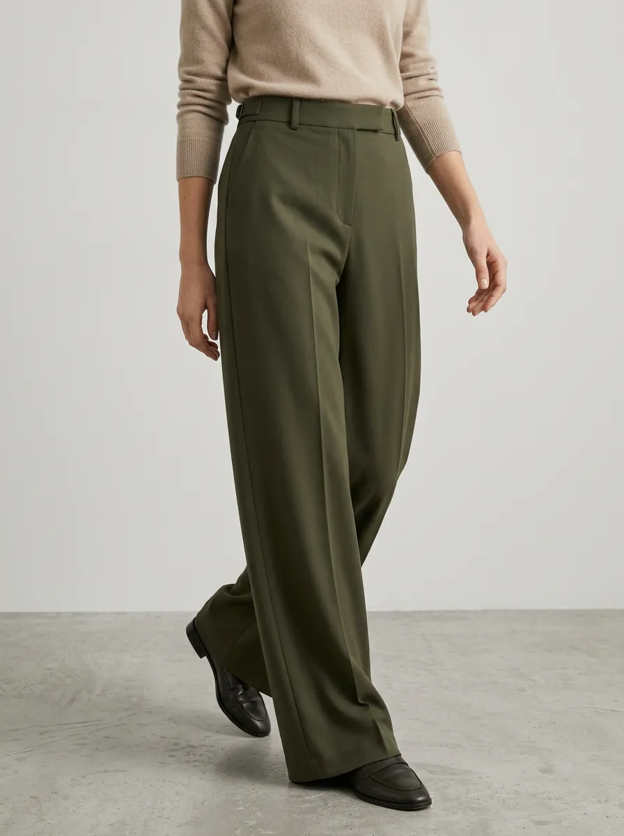Everyday Wide-Leg High-Rise Casual Wide Leg Pants