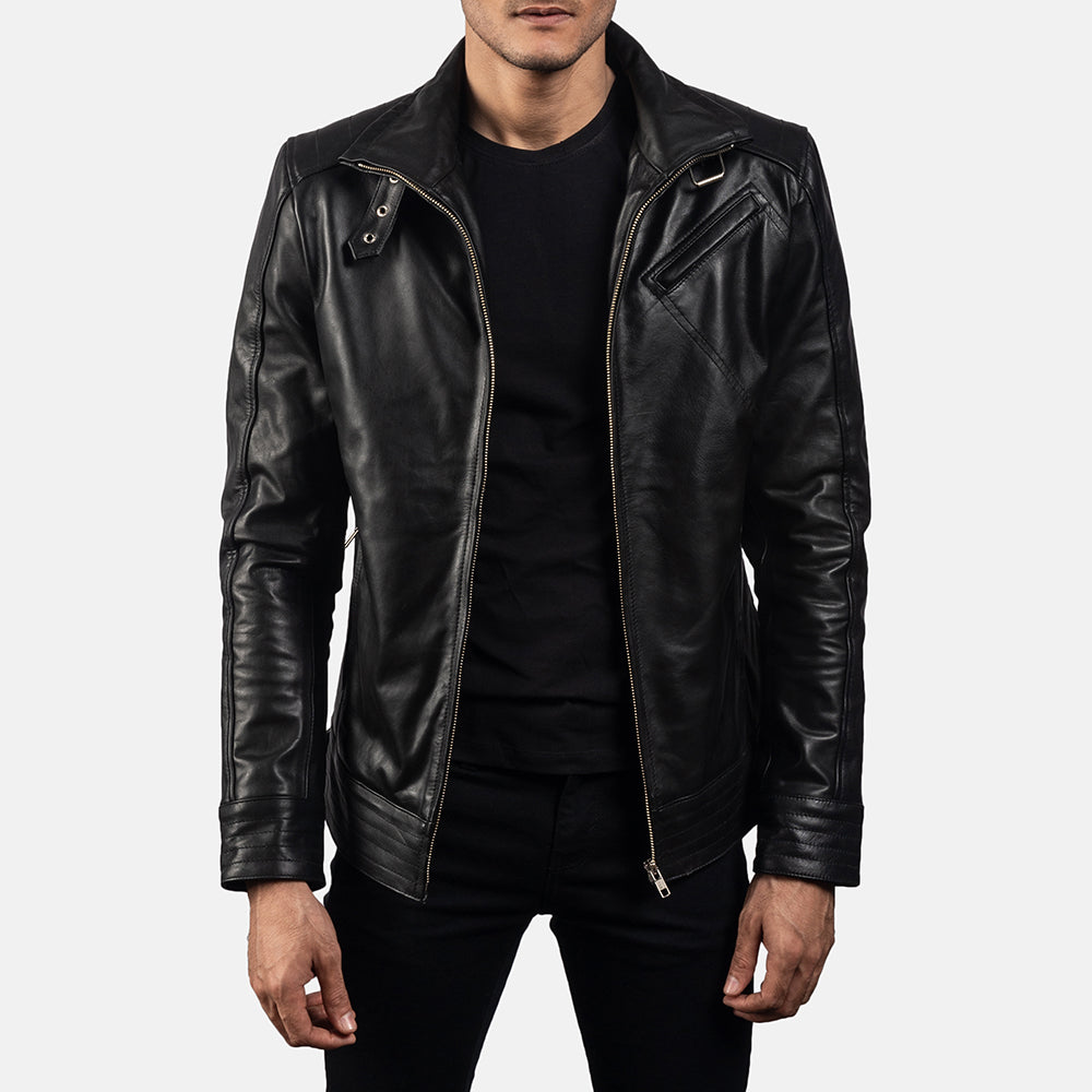 Men's Classic Biker Leather Jacket