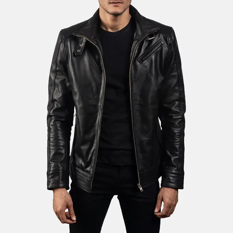 Men's Classic Biker Leather Jacket